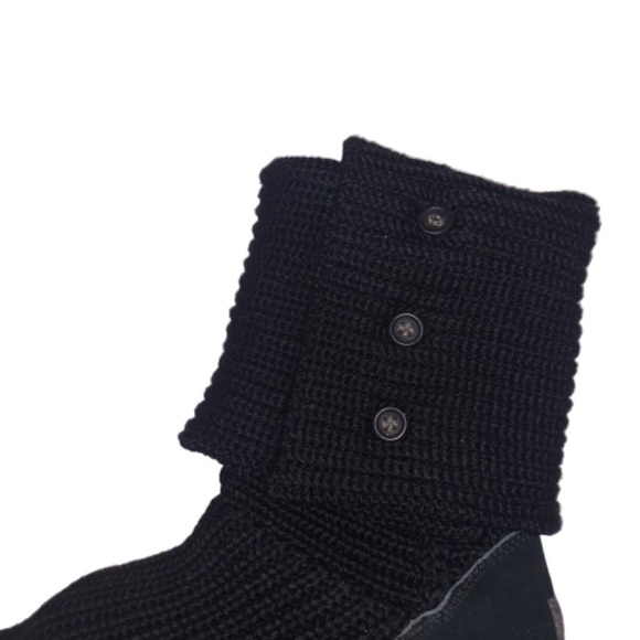 UGG Classic Cardy Sweater Boots Black Size 8 - Picture 16 of 16